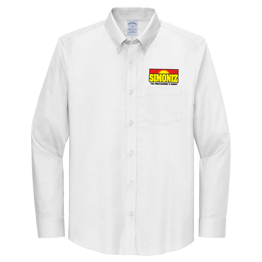 Brooks Brothers® Wrinkle-Free Stretch Nailhead Shirt BB18002 - Janitorial