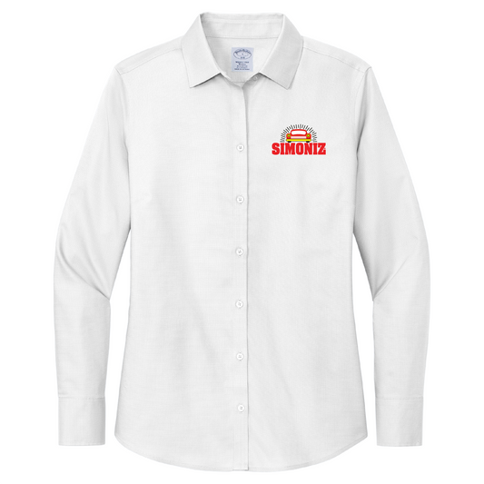 Brooks Brothers® Women’s Wrinkle-Free Stretch Nailhead Shirt BB18003 - Embroidery Car Wash