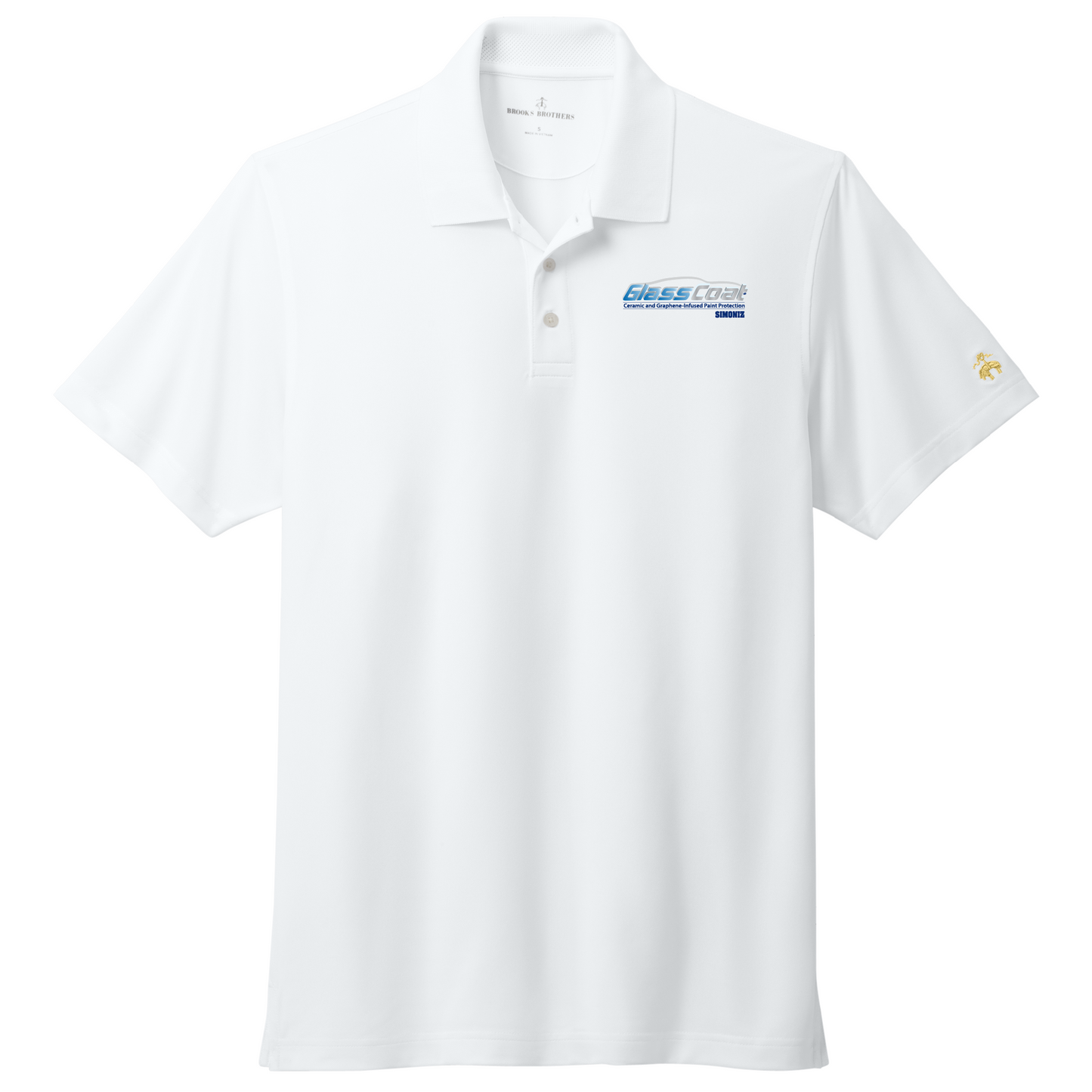 Brooks Brothers® Mesh Pique Performance Polo BB18220 - DTF Glass Coat