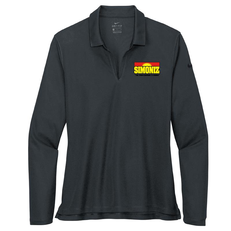 Nike Women's Dri-FIT Micro Pique 2.0 Long Sleeve Polo NKDC2105 - Janitorial