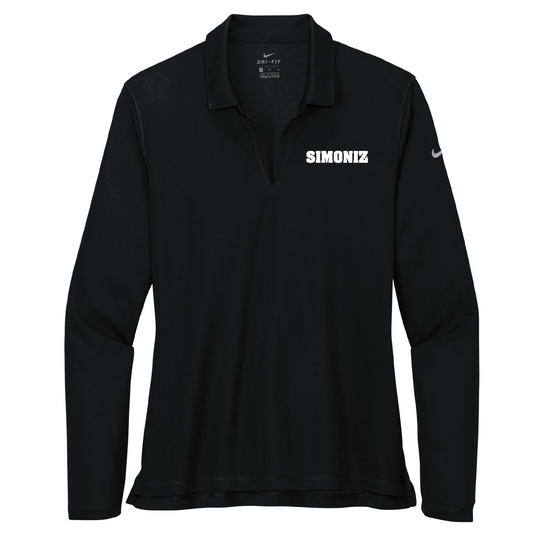 Nike Women's Dri-FIT Micro Pique 2.0 Long Sleeve Polo NKDC2105 - Embroidery Corporate Logo