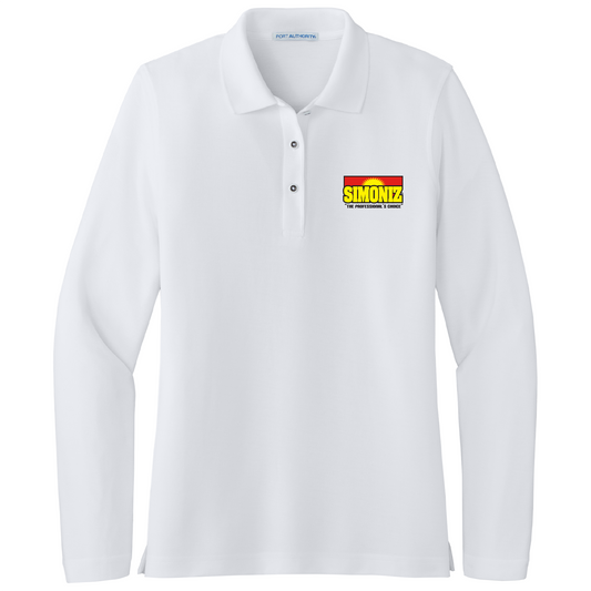 Port Authority® Women's Silk Touch™ Long Sleeve Polo L500LS - Janitorial