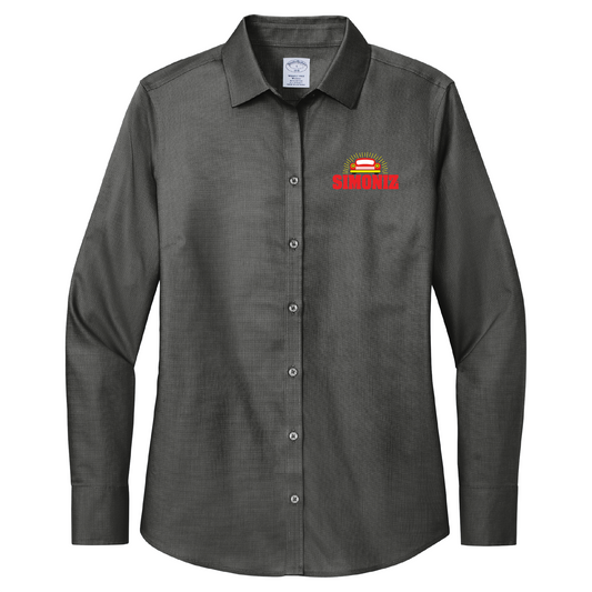 Brooks Brothers® Women’s Wrinkle-Free Stretch Nailhead Shirt BB18003 - Embroidery Car Wash