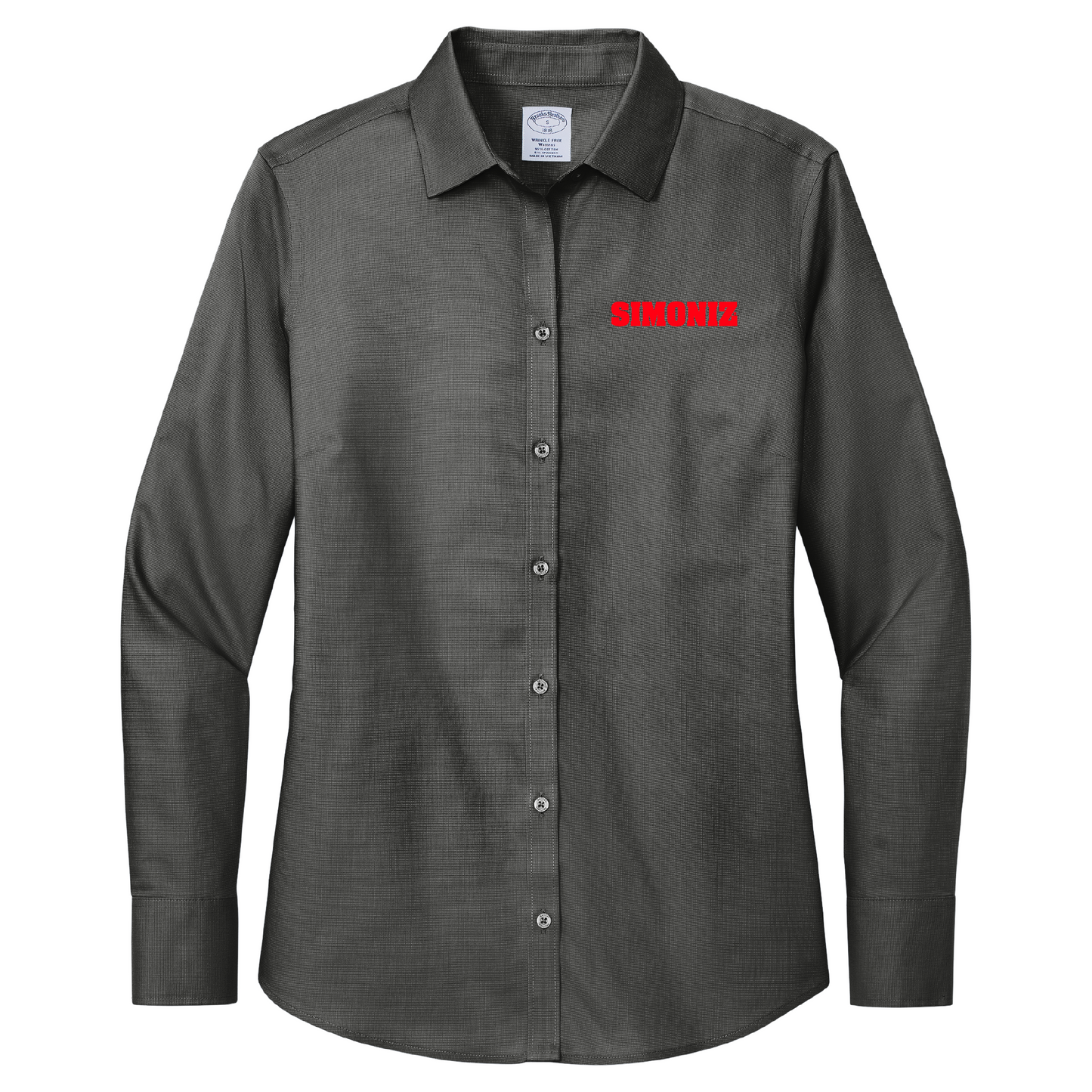 Brooks Brothers® Women’s Wrinkle-Free Stretch Nailhead Shirt BB18003 - Embroidery Corporate Logo