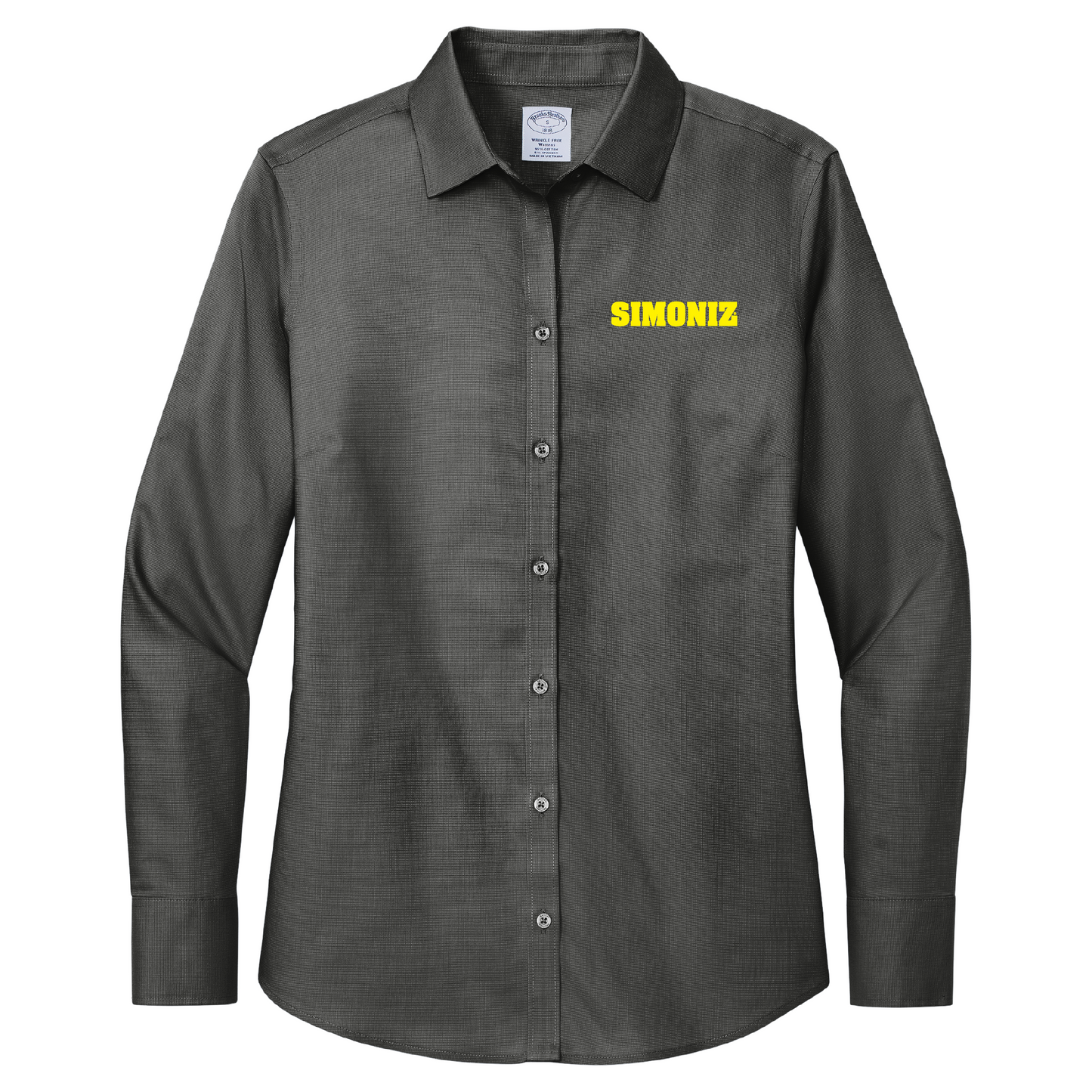 Brooks Brothers® Women’s Wrinkle-Free Stretch Nailhead Shirt BB18003 - Embroidery Corporate Logo