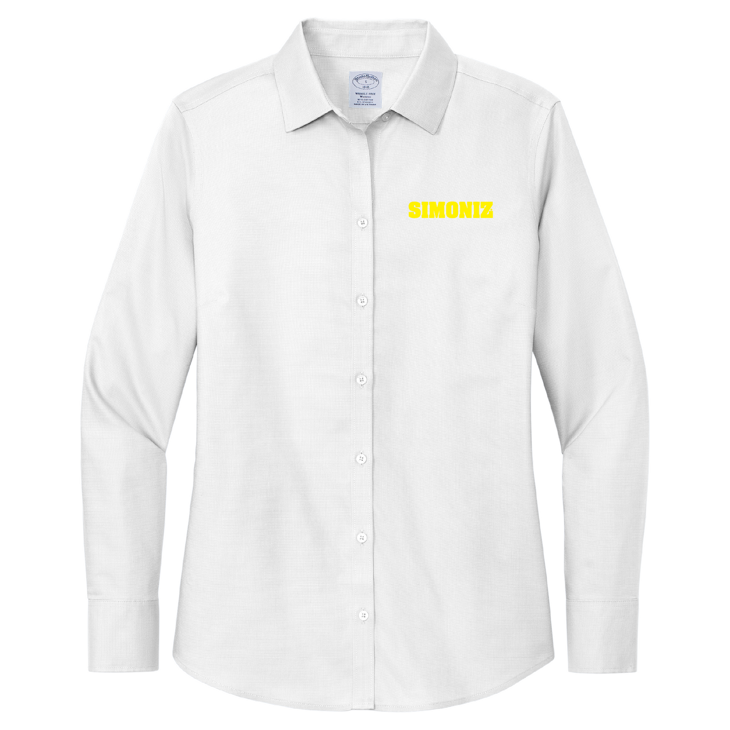 Brooks Brothers® Women’s Wrinkle-Free Stretch Nailhead Shirt BB18003 - Embroidery Corporate Logo