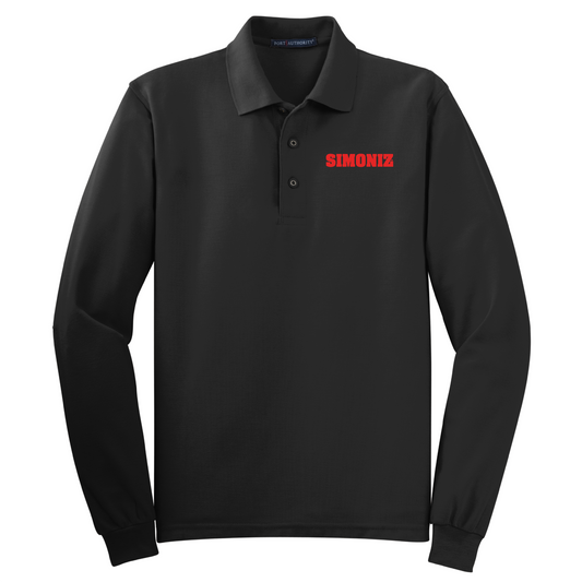 Port Authority® Silk Touch™ Long Sleeve Polo K500LS - Embroidery Corporate Logo