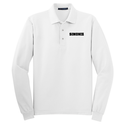 Port Authority® Silk Touch™ Long Sleeve Polo K500LS - Embroidery Corporate Logo