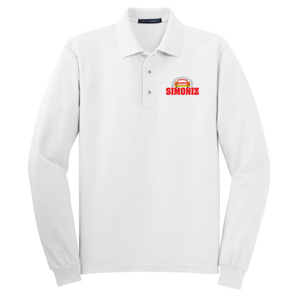 Port Authority® Silk Touch™ Long Sleeve Polo K500LS - Embroidery Car Wash Logo