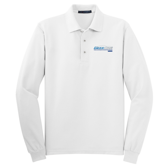 Port Authority® Silk Touch™ Long Sleeve Polo K500LS - DTF Glass Coat