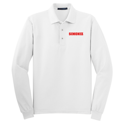 Port Authority® Silk Touch™ Long Sleeve Polo K500LS - Embroidery Corporate Logo