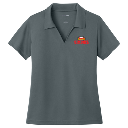 Sport-Tek® Women's Dri-Mesh® V-Neck Polo L469 - Embroidery Car Wash Logo