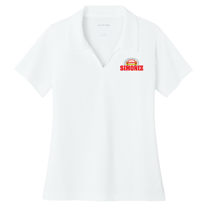 Sport-Tek® Women's Dri-Mesh® V-Neck Polo L469 - Embroidery Car Wash Logo