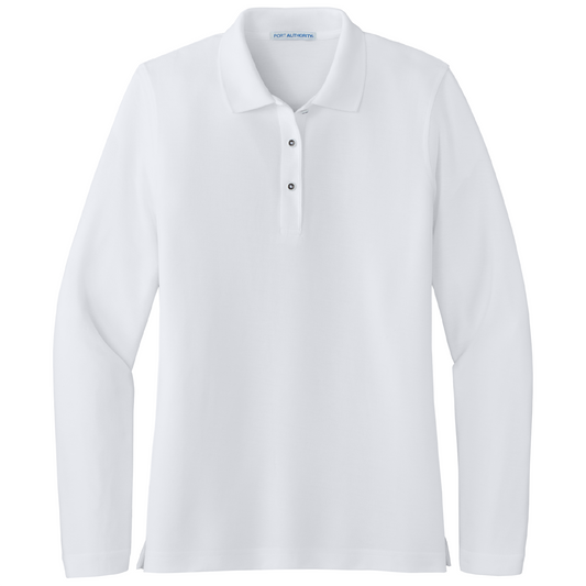 Port Authority® Women's Silk Touch™ Long Sleeve Polo L500LS - Embroidery