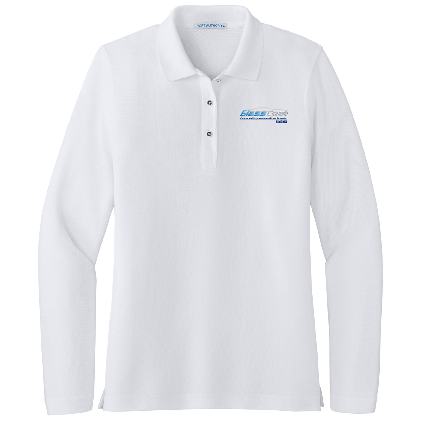 Port Authority® Women's Silk Touch™ Long Sleeve Polo L500LS - DTF Glass Coat
