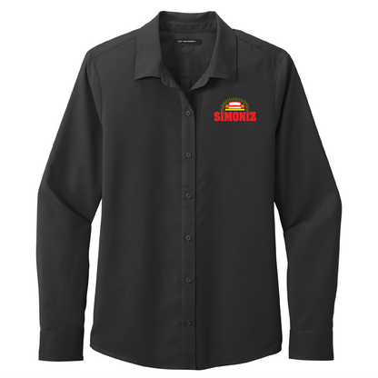 Port Authority® Women's Long Sleeve Performance Staff Shirt LW401 - Embroidery Car Wash