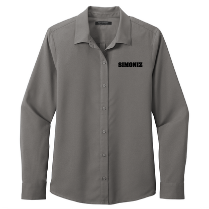 Port Authority® Women's Long Sleeve Performance Staff Shirt LW401 - Embroidery Corporate Logo