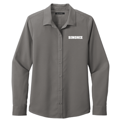 Port Authority® Women's Long Sleeve Performance Staff Shirt LW401 - Embroidery Corporate Logo