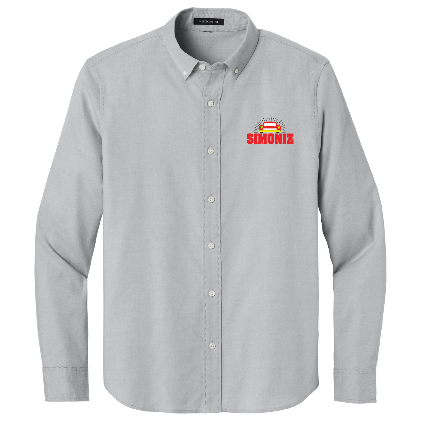 Mercer+Mettle® Long Sleeve Modern Oxford Shirt MM2002 - Embroidery Car Wash Logo