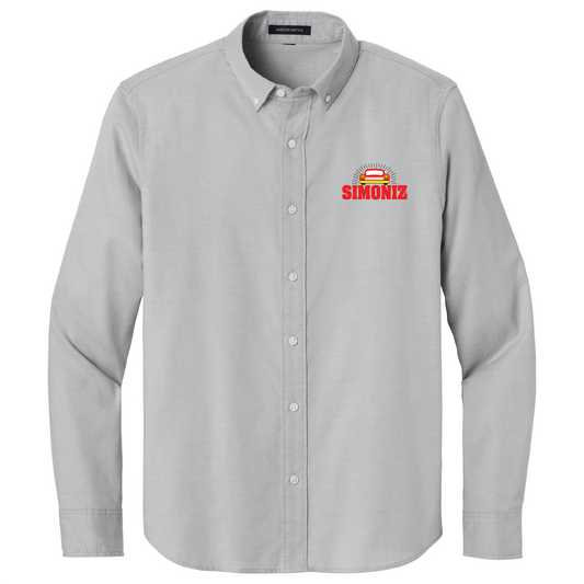 Mercer+Mettle® Long Sleeve Modern Oxford Shirt MM2002 - Embroidery Car Wash Logo