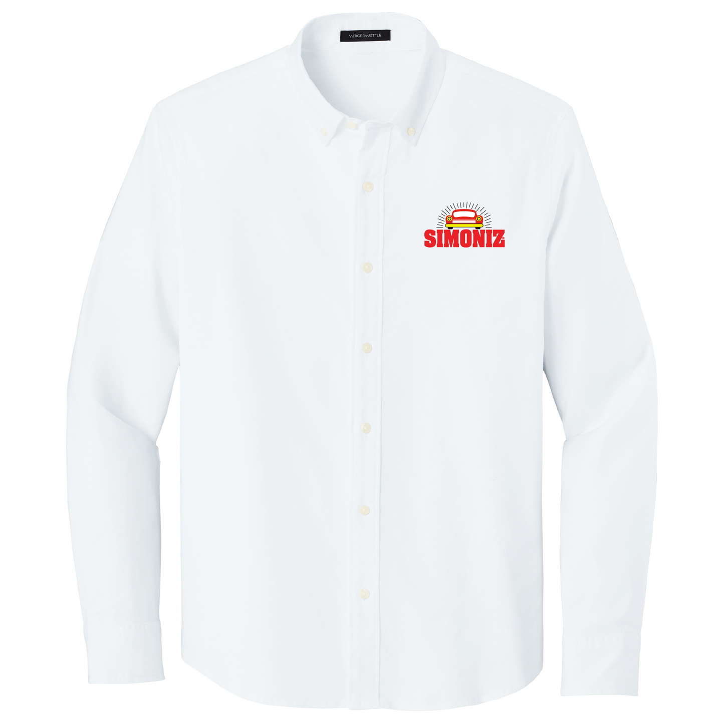 Mercer+Mettle® Long Sleeve Modern Oxford Shirt MM2002 - Embroidery Car Wash Logo