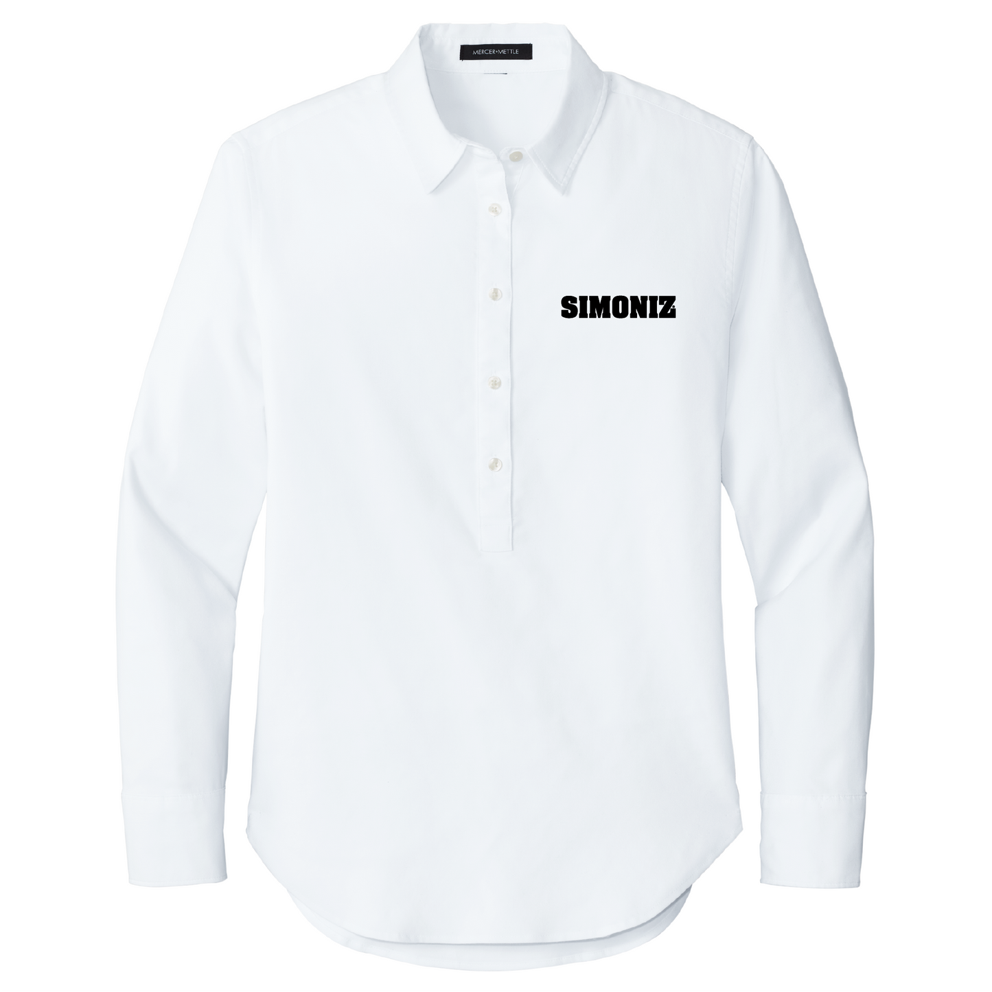 Mercer+Mettle® Women’s Long Sleeve Modern Oxford Shirt MM2003 - Embroidery Corporate Logo