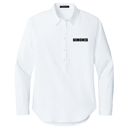 Mercer+Mettle® Women’s Long Sleeve Modern Oxford Shirt MM2003 - Embroidery Corporate Logo