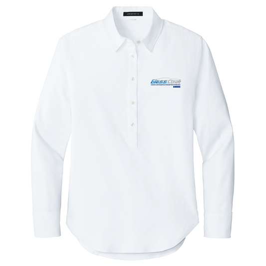 Mercer+Mettle® Women’s Long Sleeve Modern Oxford Shirt MM2003 - DTF Glass Coat