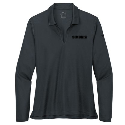 Nike Women's Dri-FIT Micro Pique 2.0 Long Sleeve Polo NKDC2105 - Embroidery Corporate Logo