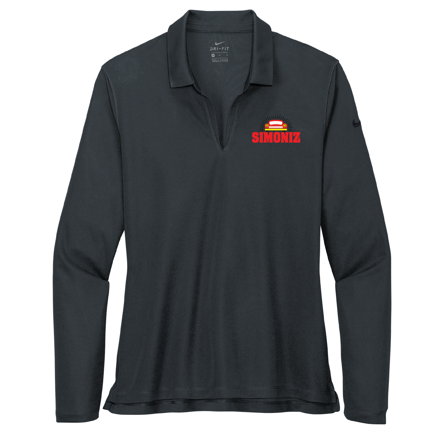 Nike Women's Dri-FIT Micro Pique 2.0 Long Sleeve Polo NKDC2105 - Embroidery Car Wash Logo