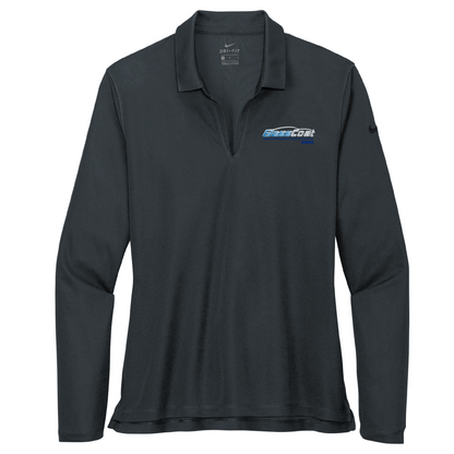 Nike Women's Dri-FIT Micro Pique 2.0 Long Sleeve Polo NKDC2105 - DTF Glass Coat