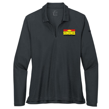 Nike Women's Dri-FIT Micro Pique 2.0 Long Sleeve Polo NKDC2105 - Janitorial