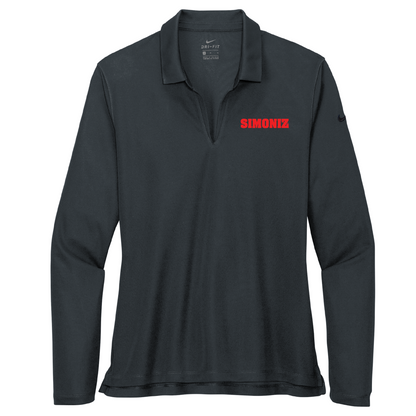 Nike Women's Dri-FIT Micro Pique 2.0 Long Sleeve Polo NKDC2105 - Embroidery Corporate Logo