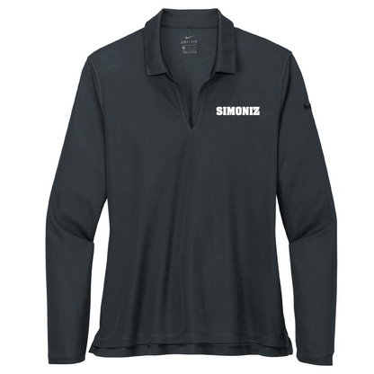 Nike Women's Dri-FIT Micro Pique 2.0 Long Sleeve Polo NKDC2105 - Embroidery Corporate Logo