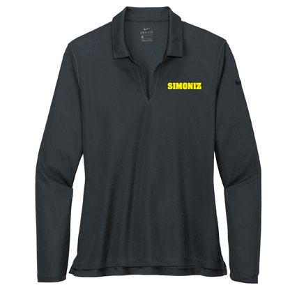 Nike Women's Dri-FIT Micro Pique 2.0 Long Sleeve Polo NKDC2105 - Embroidery Corporate Logo