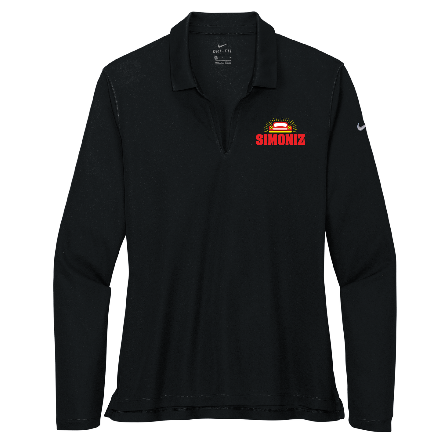 Nike Women's Dri-FIT Micro Pique 2.0 Long Sleeve Polo NKDC2105 - Embroidery Car Wash Logo