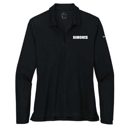 Nike Women's Dri-FIT Micro Pique 2.0 Long Sleeve Polo NKDC2105 - Embroidery Corporate Logo