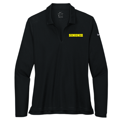 Nike Women's Dri-FIT Micro Pique 2.0 Long Sleeve Polo NKDC2105 - Embroidery Corporate Logo