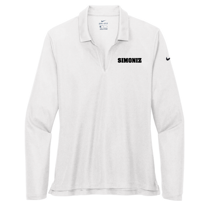 Nike Women's Dri-FIT Micro Pique 2.0 Long Sleeve Polo NKDC2105 - Embroidery Corporate Logo