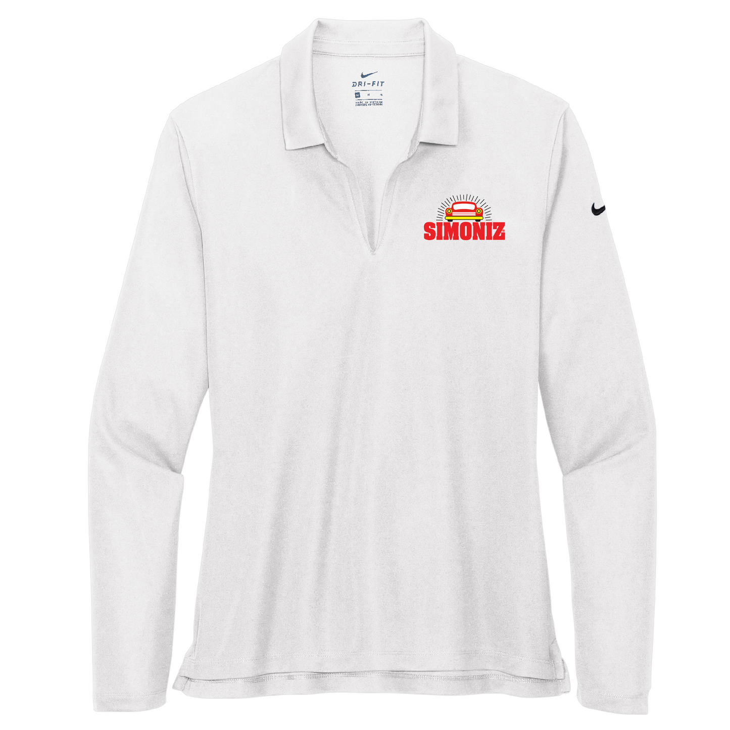 Nike Women's Dri-FIT Micro Pique 2.0 Long Sleeve Polo NKDC2105 - Embroidery Car Wash Logo