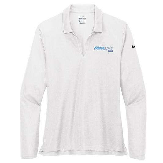 Nike Women's Dri-FIT Micro Pique 2.0 Long Sleeve Polo NKDC2105 - DTF Glass Coat
