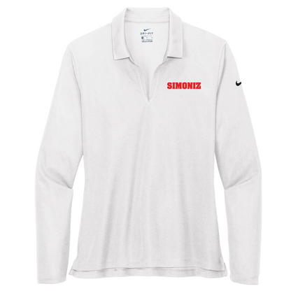 Nike Women's Dri-FIT Micro Pique 2.0 Long Sleeve Polo NKDC2105 - Embroidery Corporate Logo