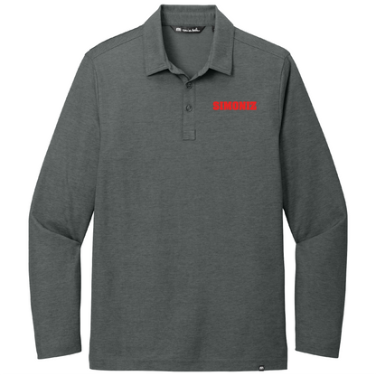 TravisMathew Oceanside Heather Long Sleeve Polo TM1MZ343 - Embroidery Corporate Logo