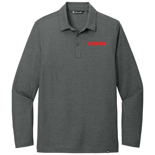 TravisMathew Oceanside Heather Long Sleeve Polo TM1MZ343 - Embroidery Corporate Logo