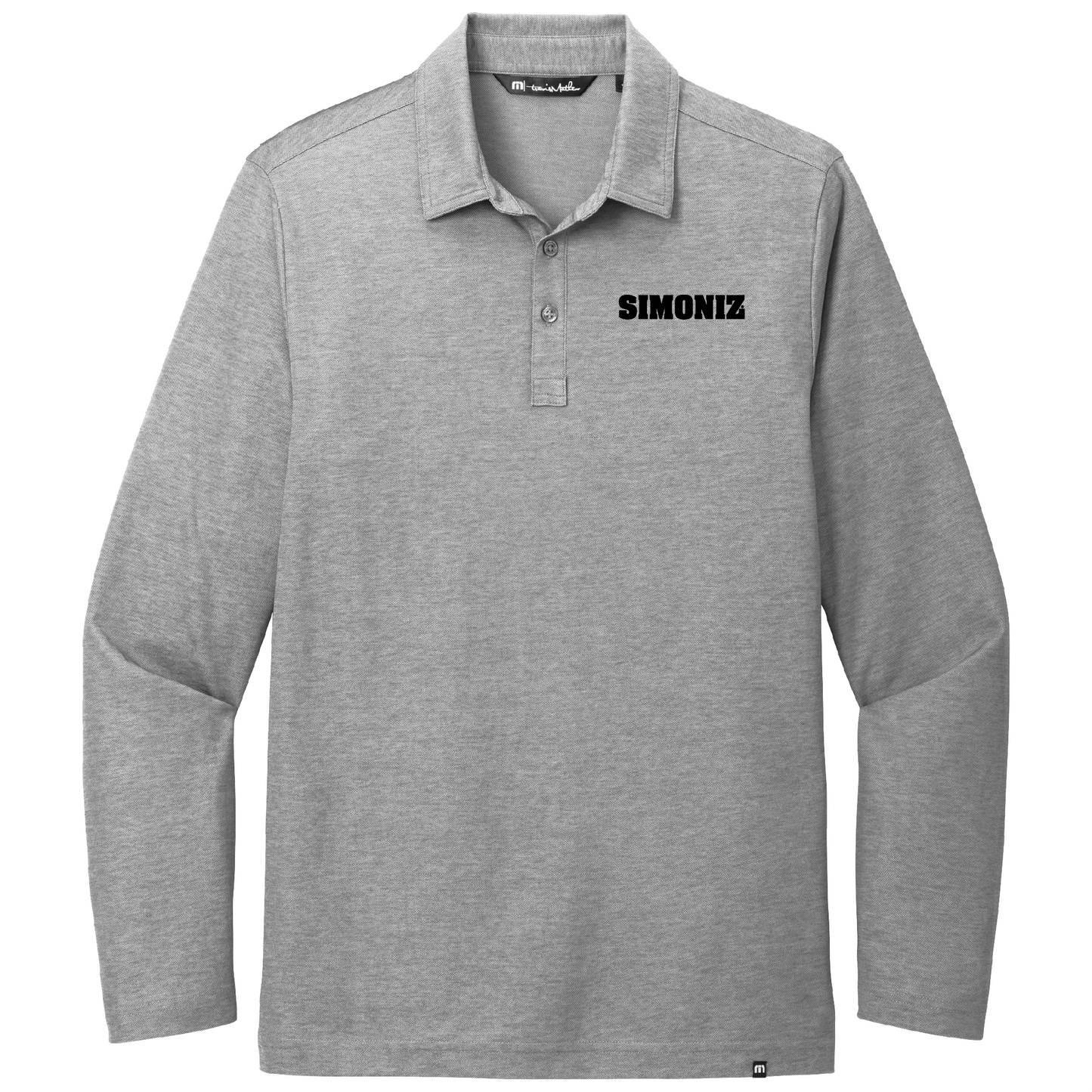 TravisMathew Oceanside Heather Long Sleeve Polo TM1MZ343 - Embroidery Corporate Logo