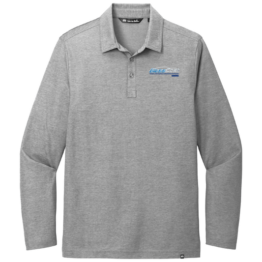 TravisMathew Oceanside Heather Long Sleeve Polo TM1MZ343 - DTF Glass Coat