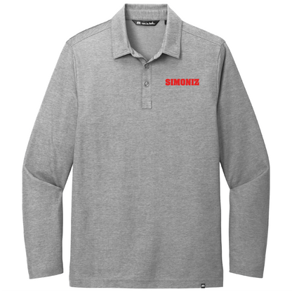 TravisMathew Oceanside Heather Long Sleeve Polo TM1MZ343 - Embroidery Corporate Logo
