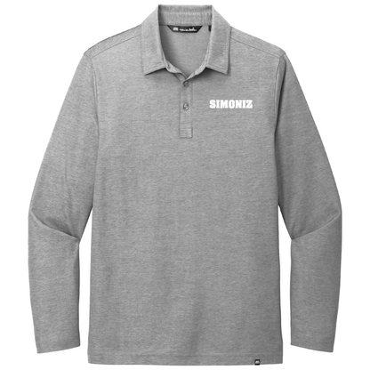 TravisMathew Oceanside Heather Long Sleeve Polo TM1MZ343 - Embroidery Corporate Logo