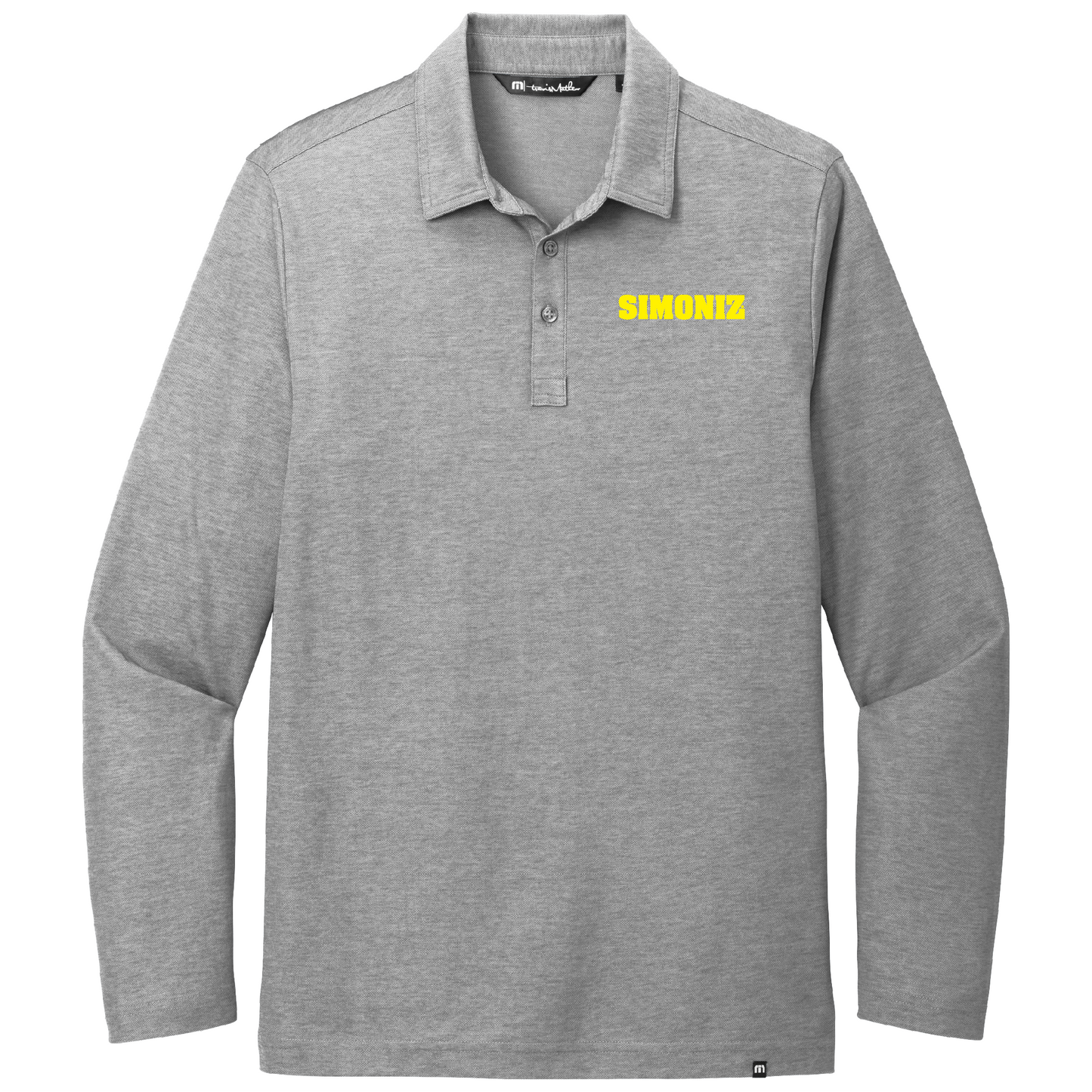 TravisMathew Oceanside Heather Long Sleeve Polo TM1MZ343 - Embroidery Corporate Logo